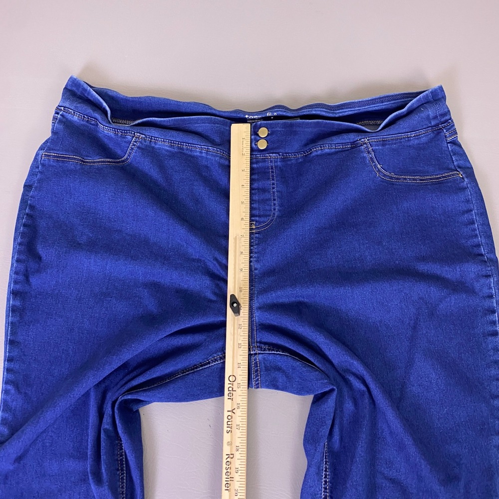 Terra & Sky Jeggings Jeans Women's Plus 5X 32W-34W Blue Medium Wash Skinny EUC - Picture 6 of 12